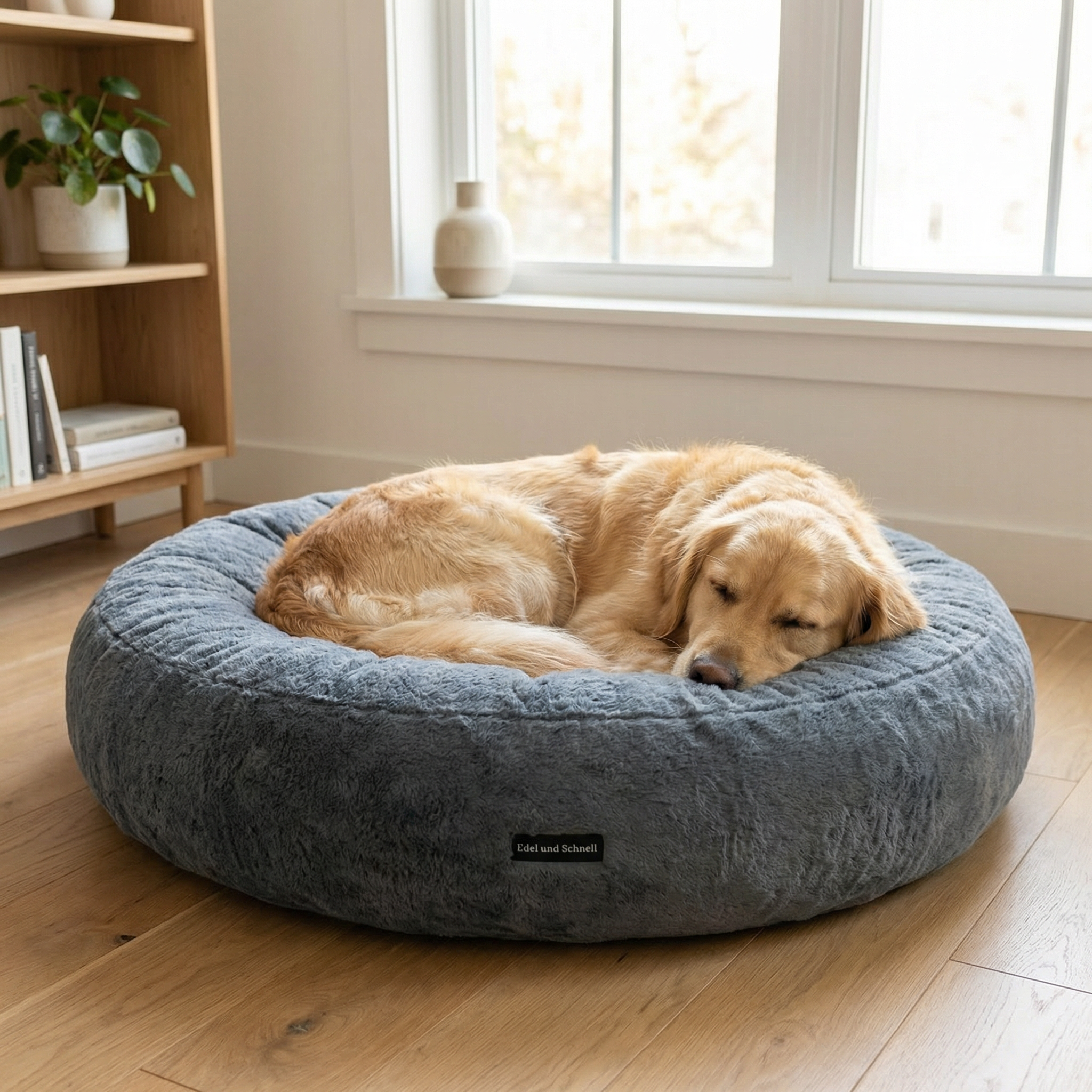 Sonderangebot: Flocke Bezug aus grauem Kuschelplüsch